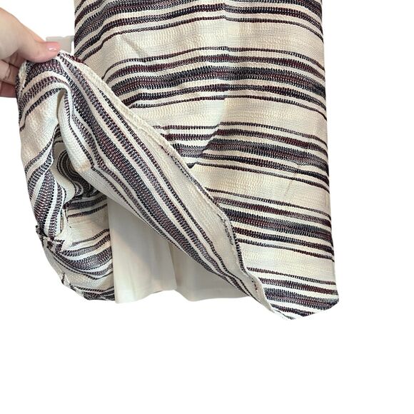 Adorne Dress 4 Knee Length Striped Red Sleeveless Lined Aztec Office Party Knit - Picture 4 of 9